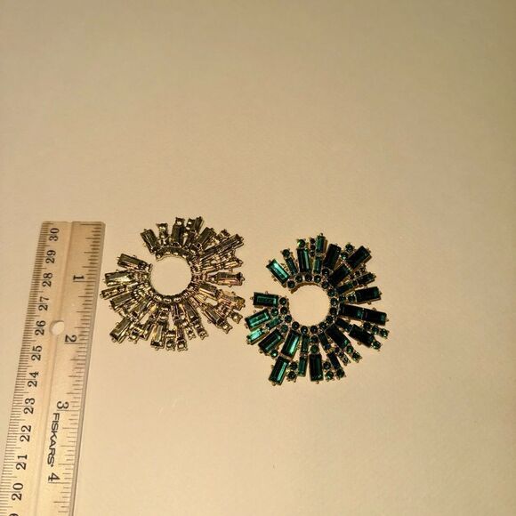 Crystal hoop earrings N874 - Picture 5 of 5